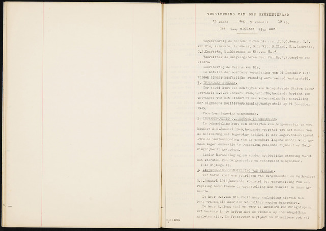 Fijnaart en Heijningen: notulen gemeenteraad, 1934-1995 1946-01-01