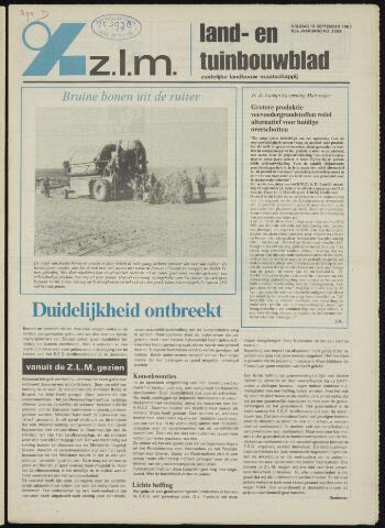 Zeeuwsch landbouwblad ... ZLM land- en tuinbouwblad 1983-09-16