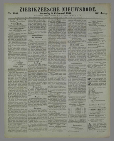 Zierikzeesche Nieuwsbode 1884-02-09