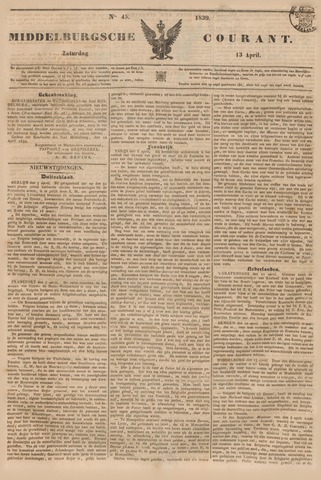 Middelburgsche Courant 1839-04-13