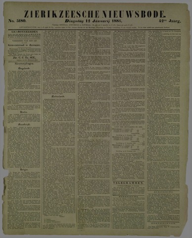 Zierikzeesche Nieuwsbode 1886-01-12