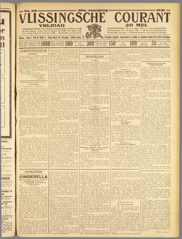 Vlissingse Courant 1921-05-20