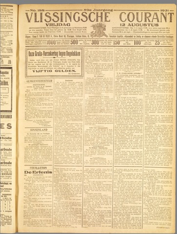 Vlissingse Courant 1921-08-12