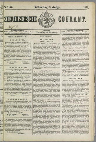Zierikzeesche Courant 1852-07-24