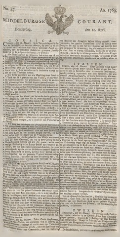 Middelburgsche Courant 1769-04-20