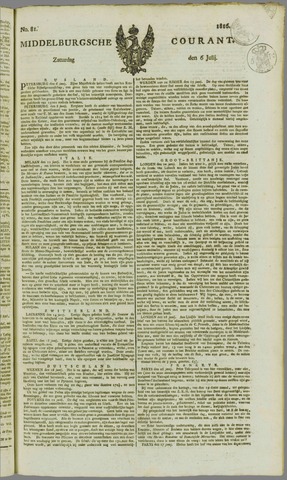 Middelburgsche Courant 1816-07-06