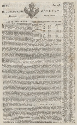 Middelburgsche Courant 1760-03-11
