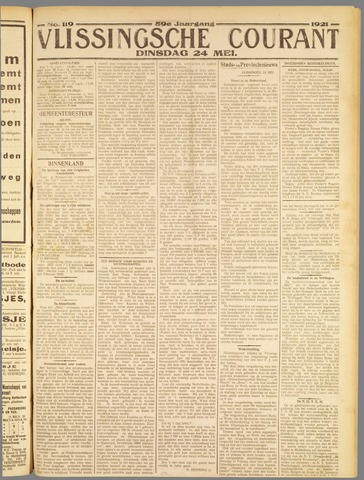 Vlissingse Courant 1921-05-24