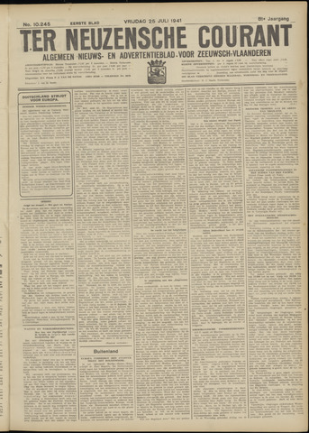 Ter Neuzensche Courant / Neuzensche Courant / (Algemeen) nieuws en advertentieblad voor Zeeuwsch-Vlaanderen 1941-07-25