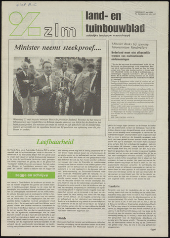 Zeeuwsch landbouwblad ... ZLM land- en tuinbouwblad 1988-05-27