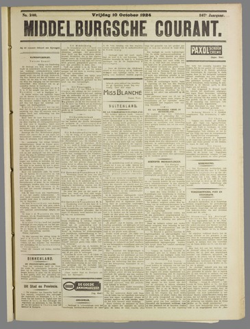 Middelburgsche Courant 1924-10-10