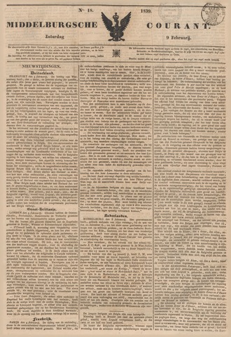 Middelburgsche Courant 1839-02-09