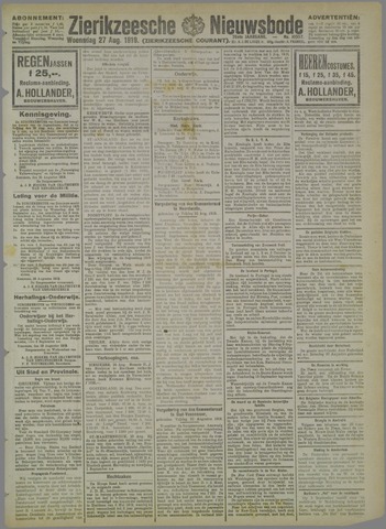 Zierikzeesche Nieuwsbode 1919-08-27