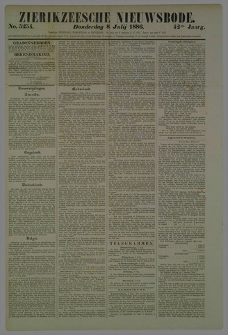 Zierikzeesche Nieuwsbode 1886-07-08