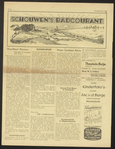 Schouwen's Badcourant 1950-08-18