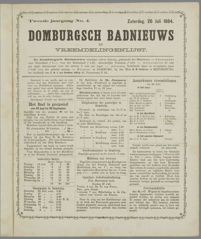 Domburgsch Badnieuws 1884-07-26