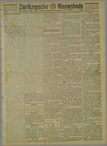 Zierikzeesche Nieuwsbode 1919-08-06