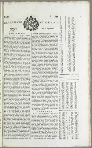 Zierikzeesche Courant 1821-09-04