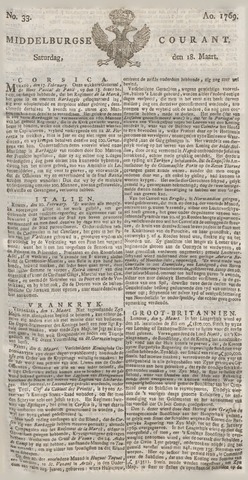 Middelburgsche Courant 1769-03-18