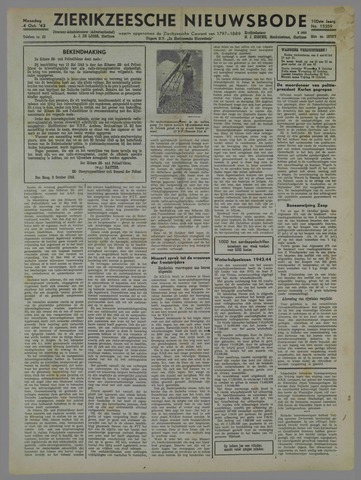 Zierikzeesche Nieuwsbode 1943-10-04
