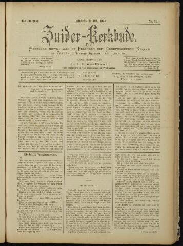 Zuider Kerkbode, Weekblad gewijd aan de belangen der gereformeerde kerken in Zeeland, Noord-Brabant en Limburg. 1904-07-29