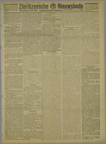 Zierikzeesche Nieuwsbode 1919-07-16