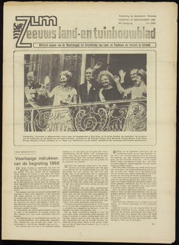 Zeeuwsch landbouwblad ... ZLM land- en tuinbouwblad 1967-09-22