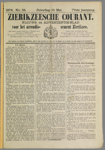 Zierikzeesche Courant 1874-05-16