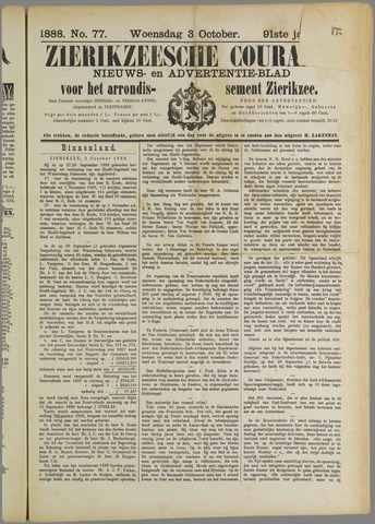 Zierikzeesche Courant 1888-10-03