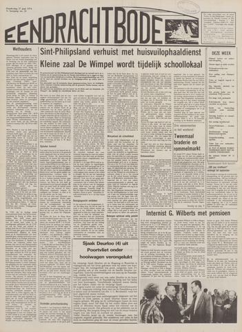 Eendrachtbode /Mededeelingenblad voor het eiland Tholen 1974-06-27