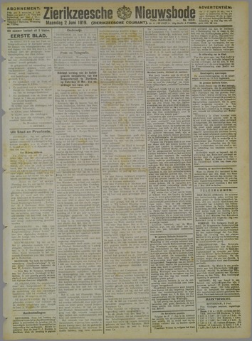 Zierikzeesche Nieuwsbode 1919-06-02