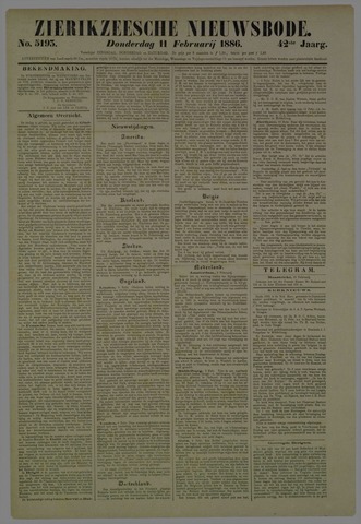 Zierikzeesche Nieuwsbode 1886-02-11