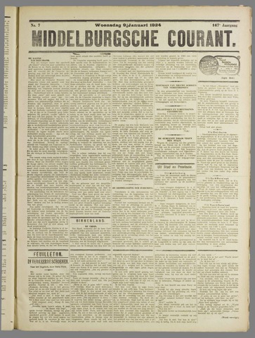 Middelburgsche Courant 1924-01-09