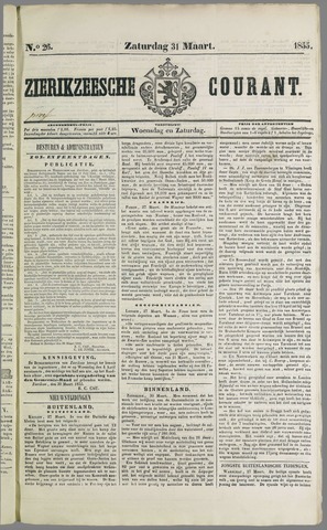 Zierikzeesche Courant 1855-03-31