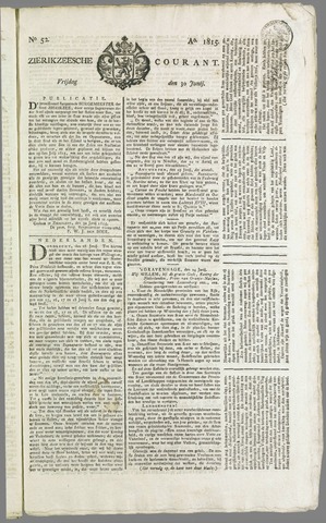 Zierikzeesche Courant 1815-06-30