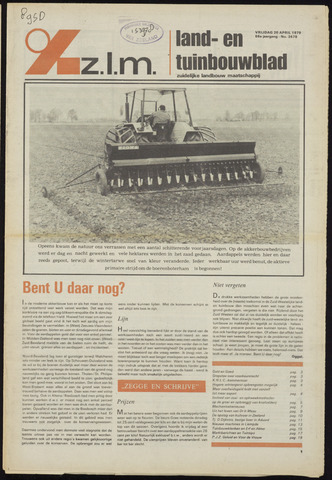 Zeeuwsch landbouwblad ... ZLM land- en tuinbouwblad 1979-04-20