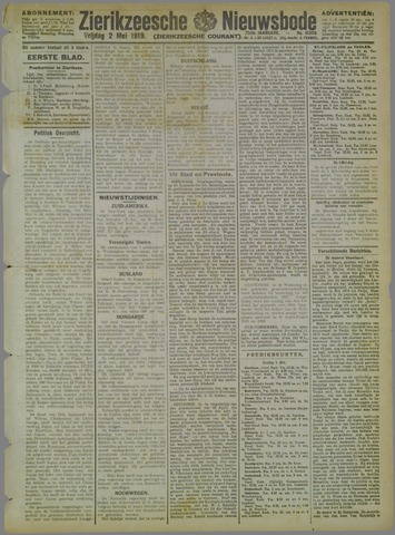 Zierikzeesche Nieuwsbode 1919-05-02
