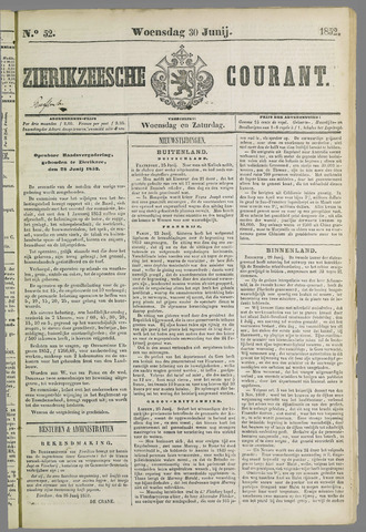 Zierikzeesche Courant 1852-06-30