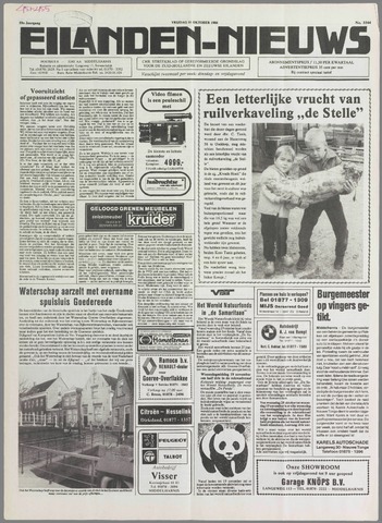 Eilanden-nieuws. Christelijk streekblad op gereformeerde grondslag 1986-10-31