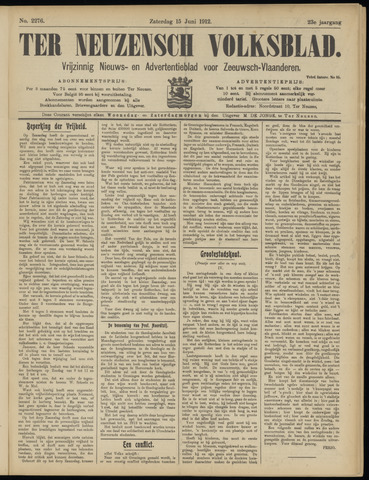 Ter Neuzensch Volksblad / Zeeuwsch Nieuwsblad 1912-06-15