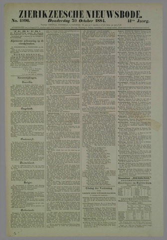 Zierikzeesche Nieuwsbode 1884-10-30