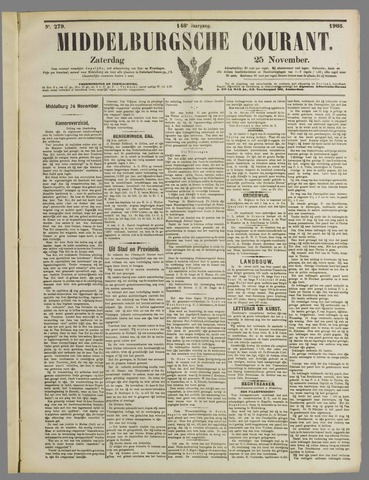 Middelburgsche Courant 1905-11-25