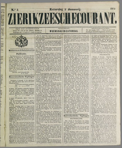 Zierikzeesche Courant 1864-01-09