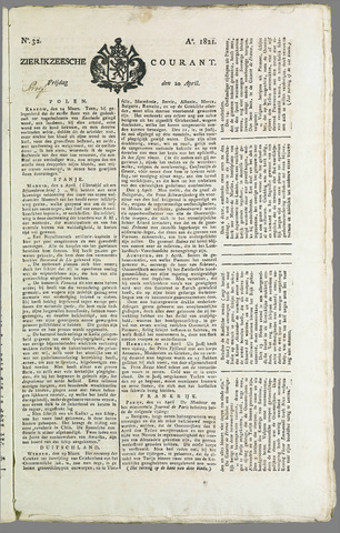 Zierikzeesche Courant 1821-04-20