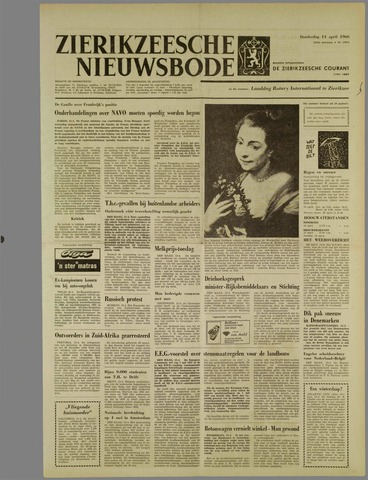 Zierikzeesche Nieuwsbode 1966-04-14