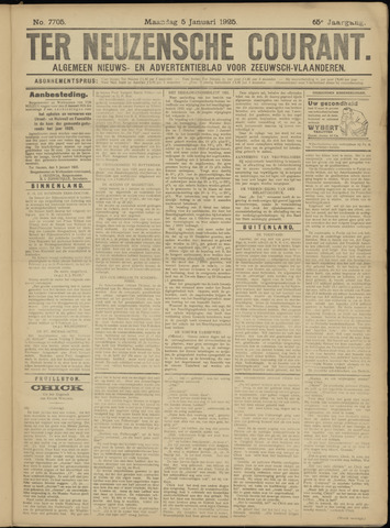 Ter Neuzensche Courant / Neuzensche Courant / (Algemeen) nieuws en advertentieblad voor Zeeuwsch-Vlaanderen 1925-01-05
