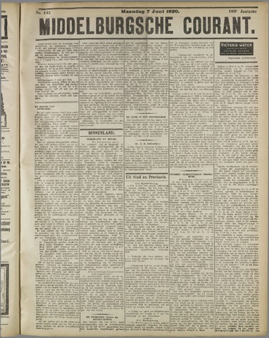 Middelburgsche Courant 1920-06-07