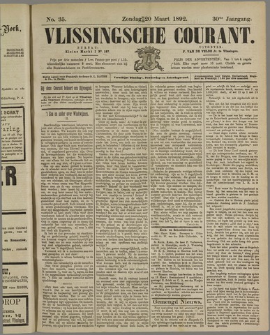 Vlissingse Courant 1892-03-20