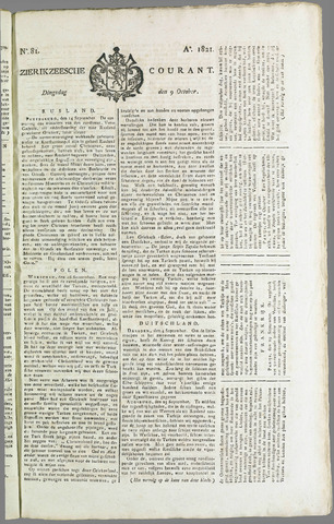 Zierikzeesche Courant 1821-10-09