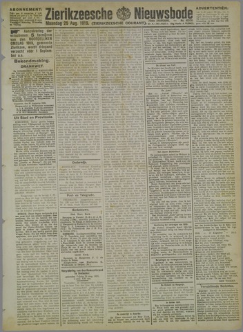 Zierikzeesche Nieuwsbode 1919-08-25